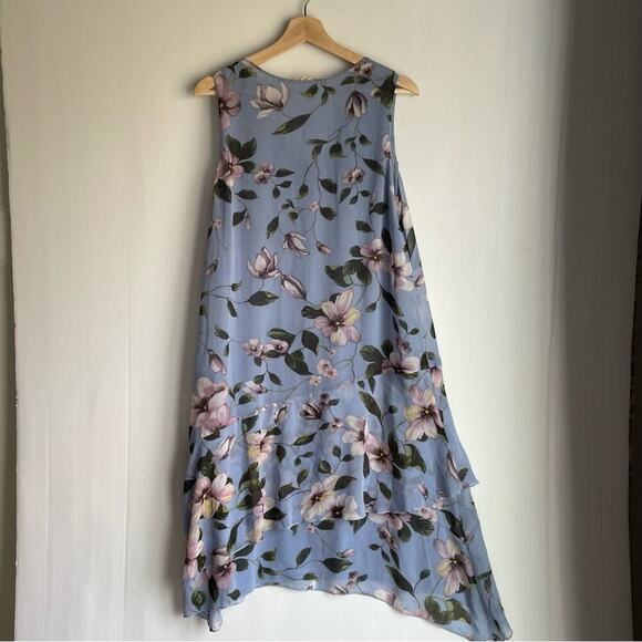 Soft Surroundings tiered sleeveless floral dress size med lilac purple flowers - Picture 9 of 10